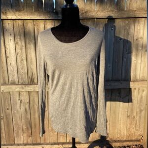 Banana Republic Heather Gray Long Sleeve Top